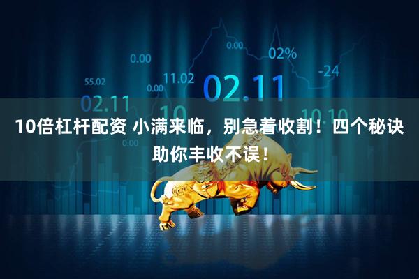 10倍杠杆配资 小满来临，别急着收割！四个秘诀助你丰收不误！